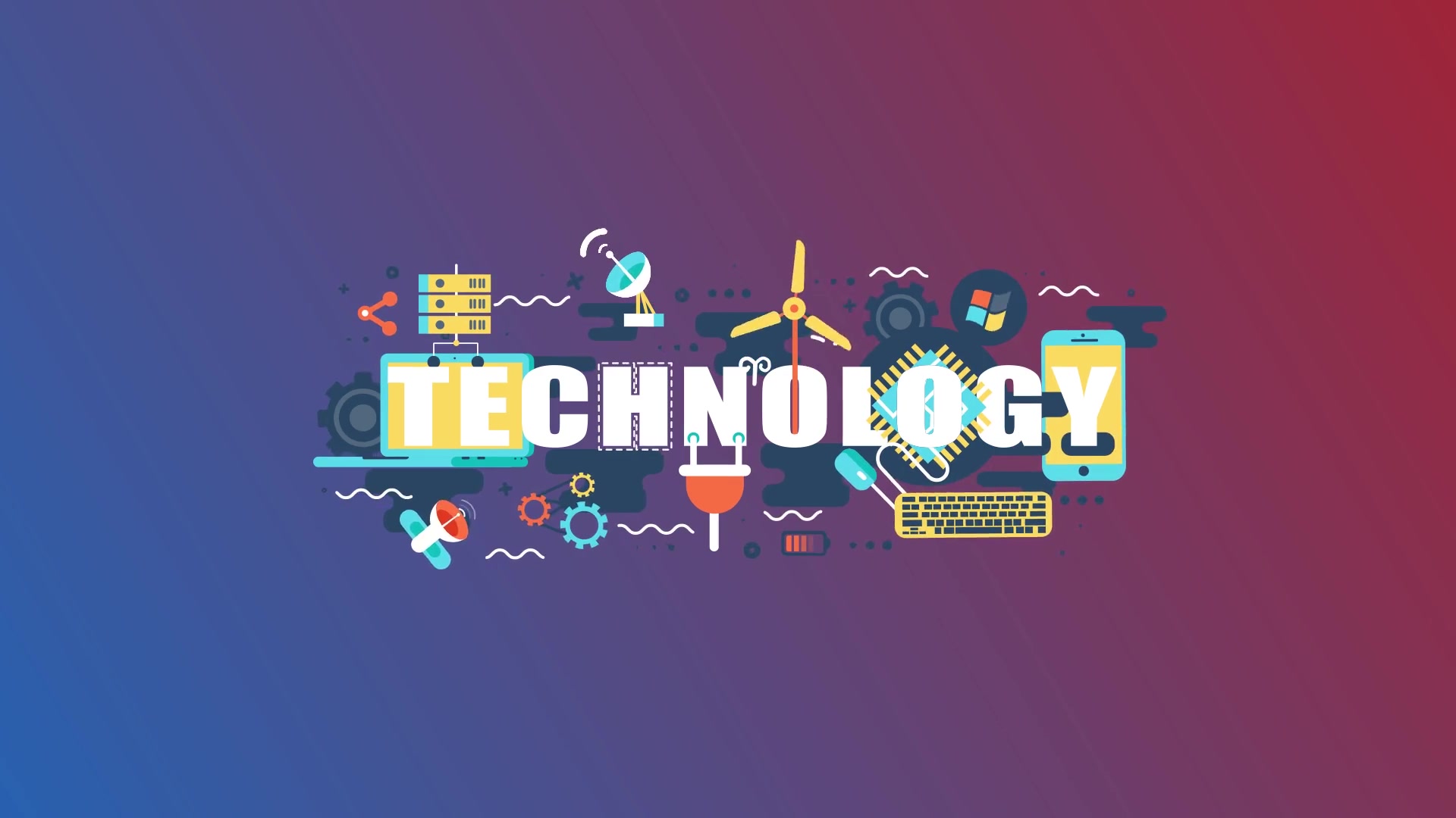 Technology Typography Flat Concept Videohive 23815991 After Effects Image 6