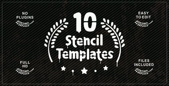 Ten Stencil Templates - Videohive Download 13103035