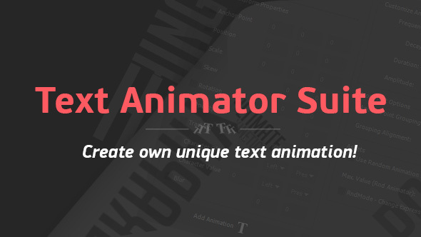 Text Animator Suite | After Effects Script - Download Videohive 14530455