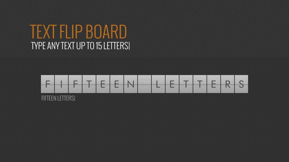 Text Flip Board - Download Videohive 7877354