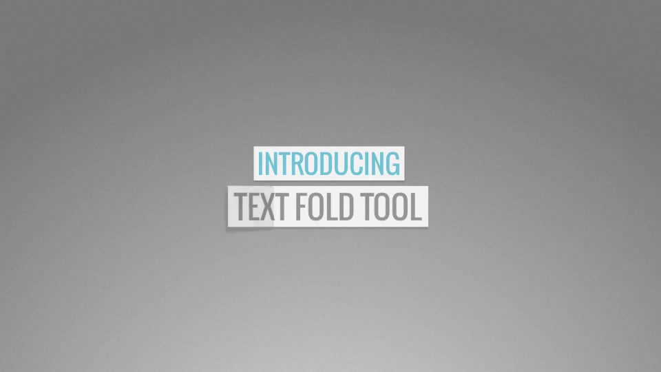 Text Fold Tool - Download Videohive 9721125