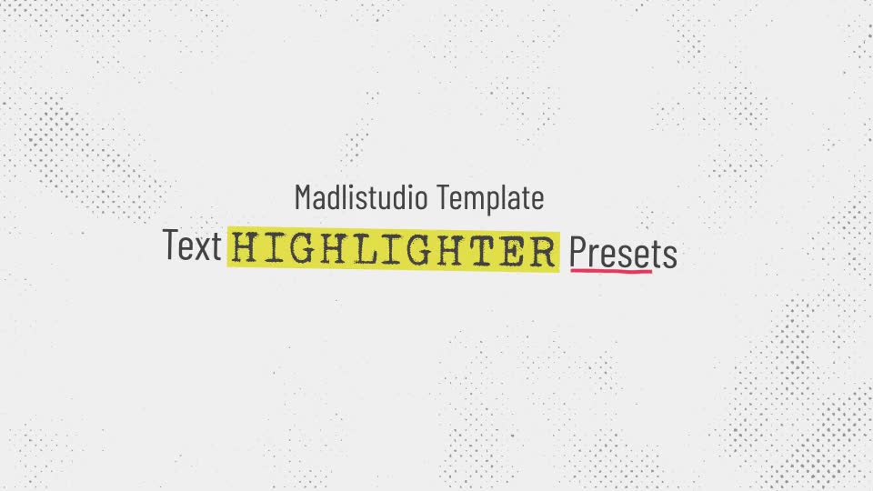 Text Highlighter Presets Videohive 28871094 After Effects Image 1