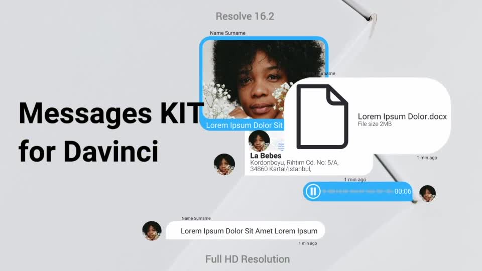 Text Messages KIT Videohive 29828391 DaVinci Resolve Image 1