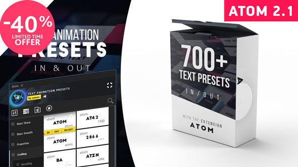 Text Presets | Atom - Download Videohive 23150189