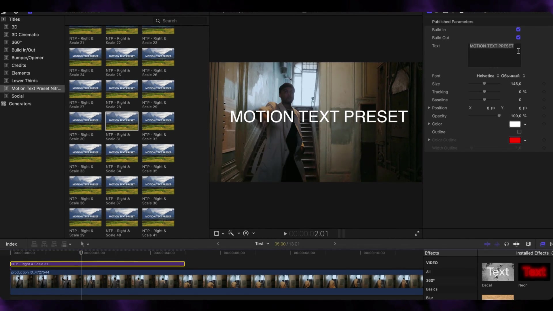 Text Presets Library for Final Cut Pro X Videohive 35938186 Apple Motion Image 5