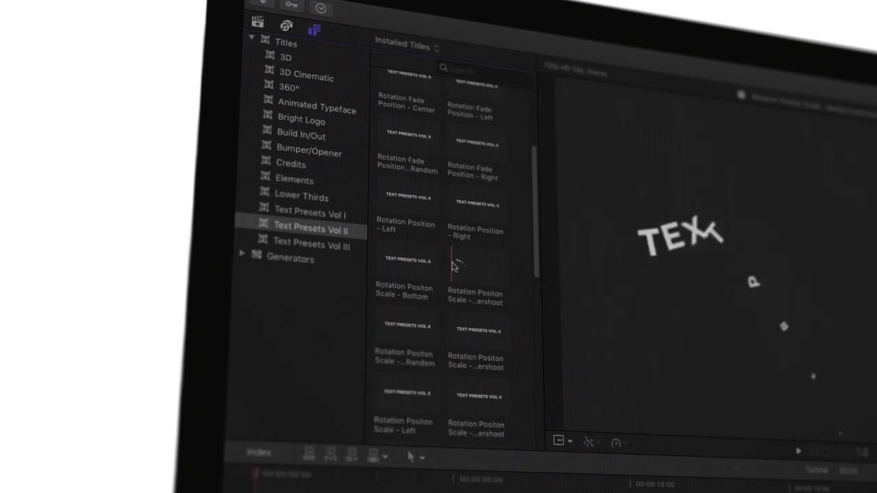 Text Presets Vol II For Final Cut Pro X Videohive 38522862 Apple Motion Image 3