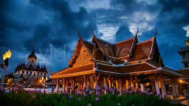Thai Temple Timelapse At Sunset Bangkok Thailand  Videohive 2996937 Stock Footage Image 8