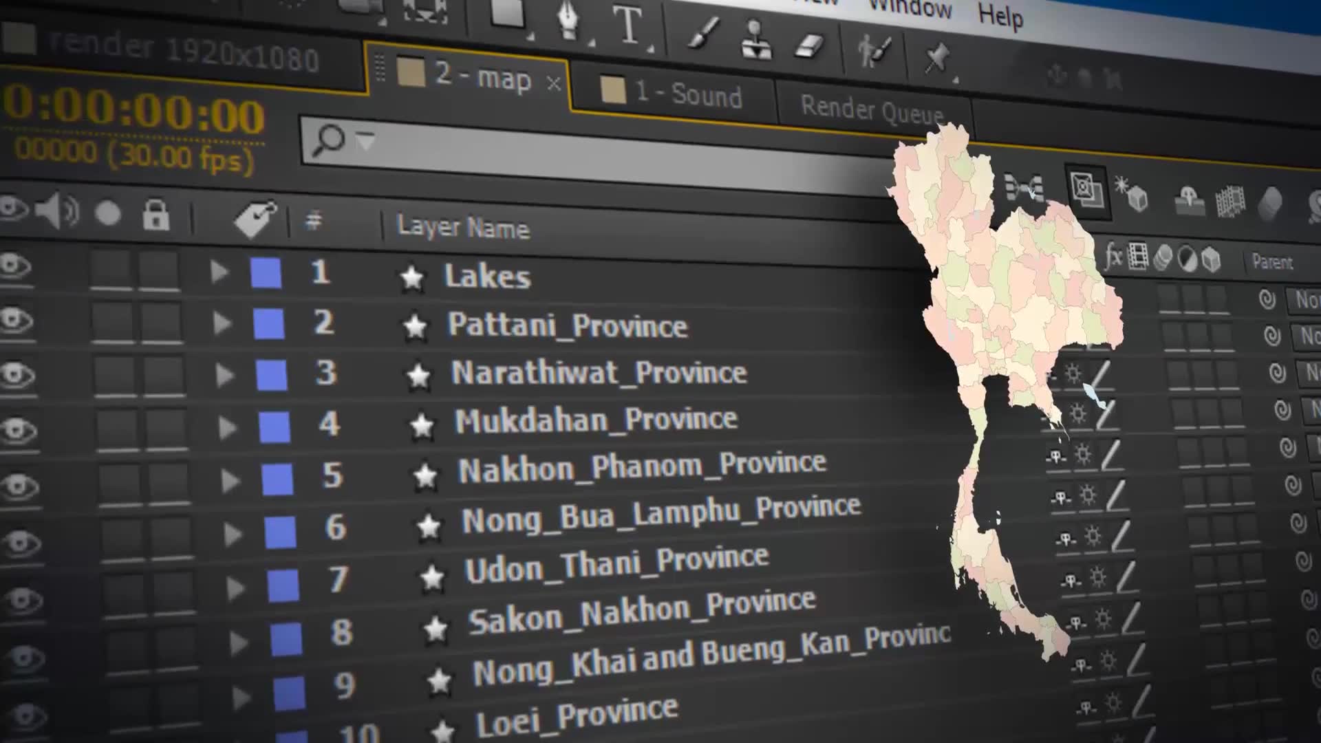 Thailand Animated Map Kingdom of Thailand Map Kit Videohive 24351874 After Effects Image 2