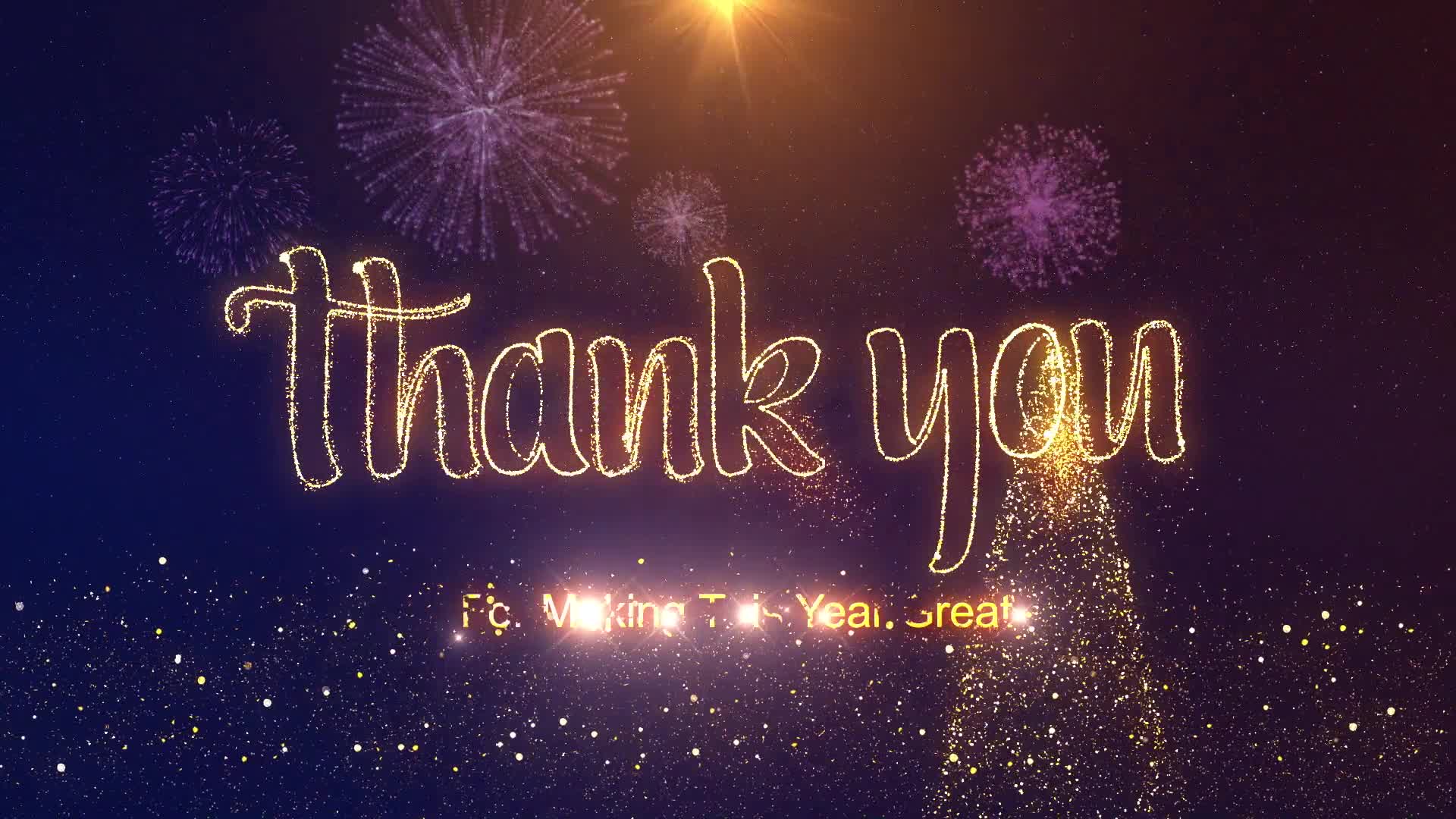 Thank You Gold Line Flare Wish Black Videohive 55946617 After Effects Image 7