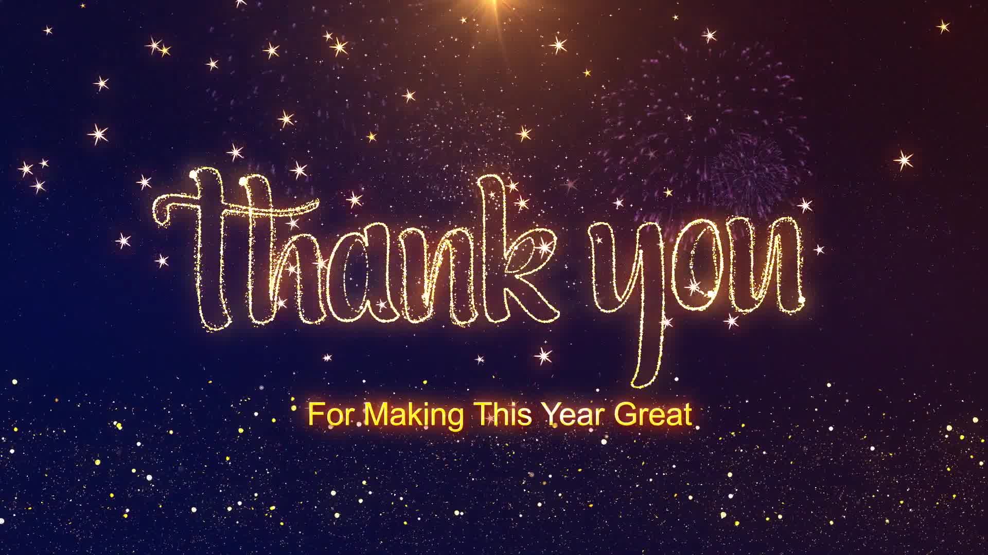 Thank You Gold Line Flare Wish Black Videohive 55946617 After Effects Image 8