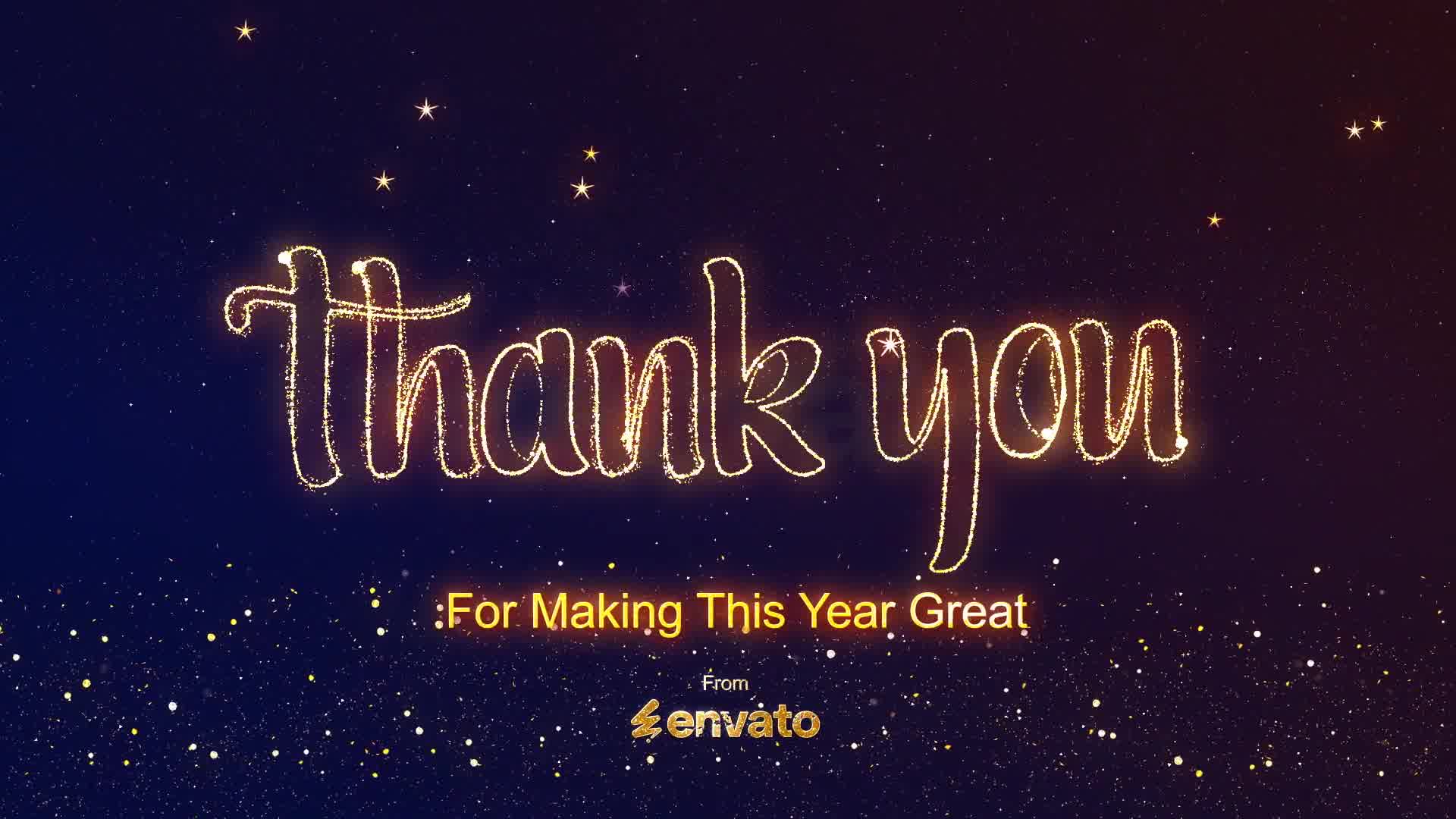 Thank You Gold Line Flare Wish Black Videohive 55946617 After Effects Image 9