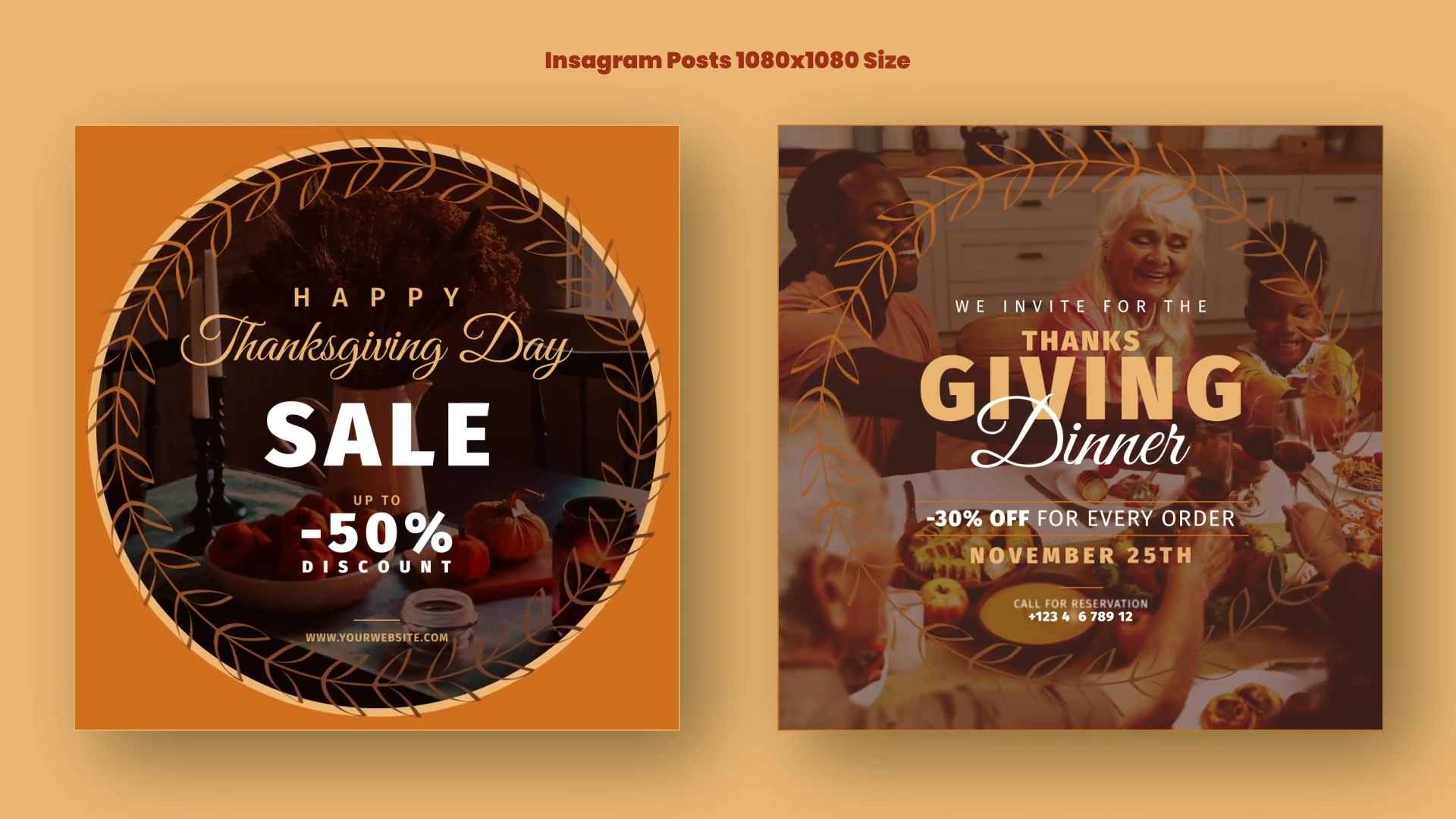 Thanksgiving Day Instagram Promo B136 Videohive 33828214 After Effects Image 4