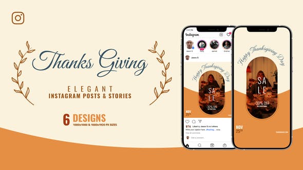 Thanksgiving Day Instagram Sale B162 - Download Videohive 34074200