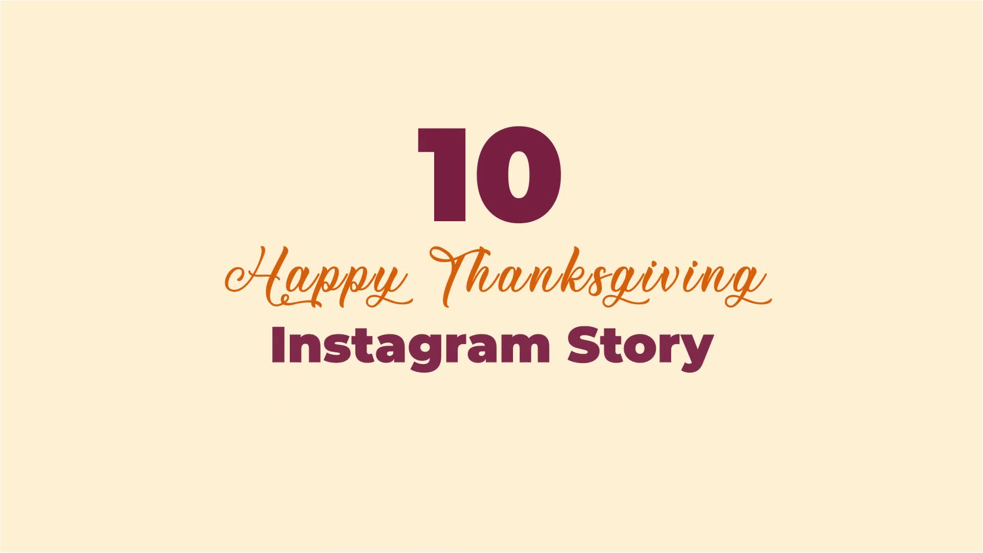 Thanksgiving Greeting Instagram Stories Videohive 34816027 After Effects Image 1