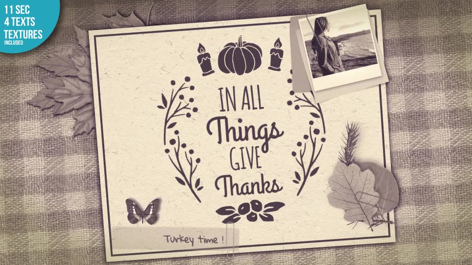 Thanksgiving Pop Up Card Videohive 34538247 After Effects Image 7