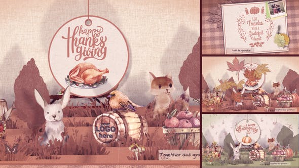 Thanksgiving Pop Up Card - Download Videohive 34538247