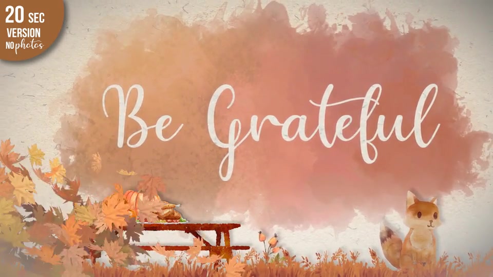 Thanksgiving Watercolored Slideshow Videohive 24971366 After Effects Image 12