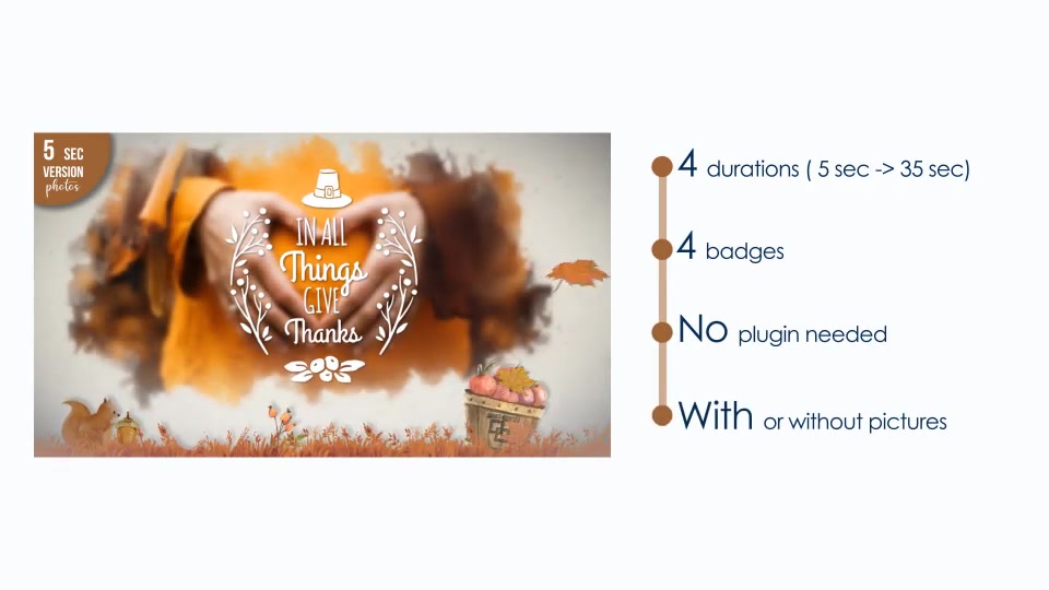 Thanksgiving Watercolored Slideshow Videohive 24971366 After Effects Image 7