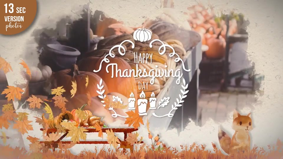 Thanksgiving Watercolored Slideshow Videohive 24971366 After Effects Image 9