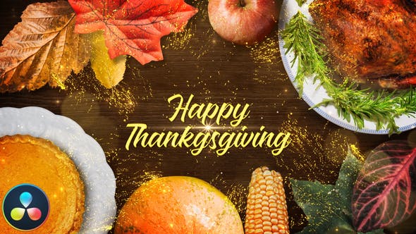 Thanksgiving Wishes DaVinci Resolve - Download 34598387 Videohive