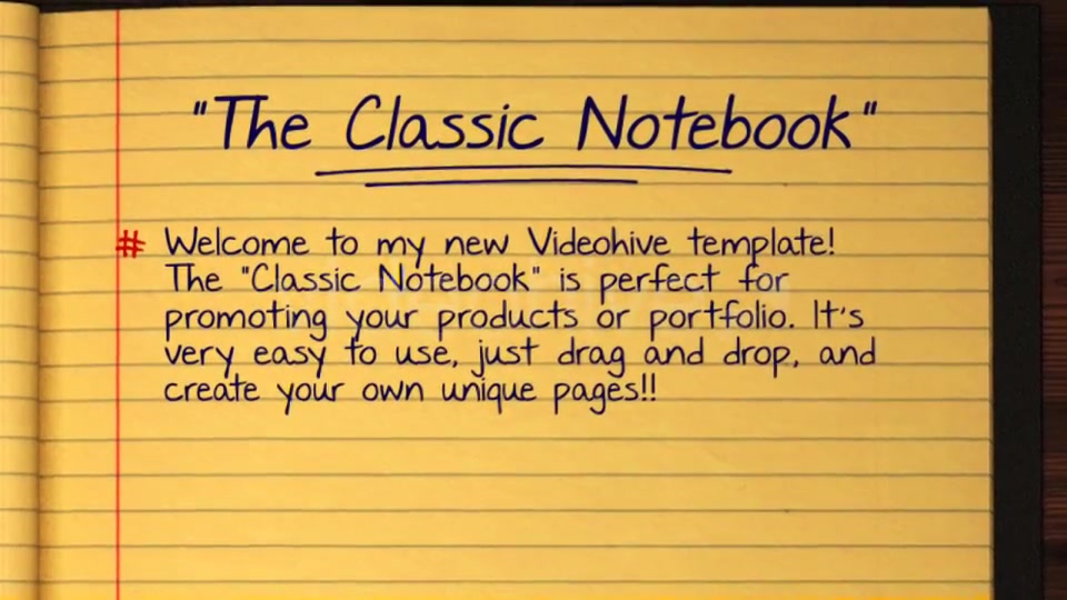 The Classic Notebook - Download Videohive 3537616
