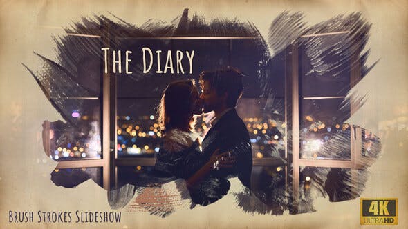 The Diary – Brush Strokes 4K Slideshow - 24100003 Videohive Download