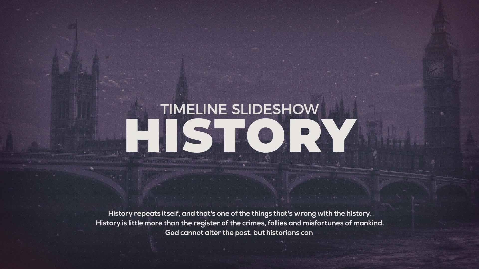 The History Videohive 22815483 After Effects Image 1
