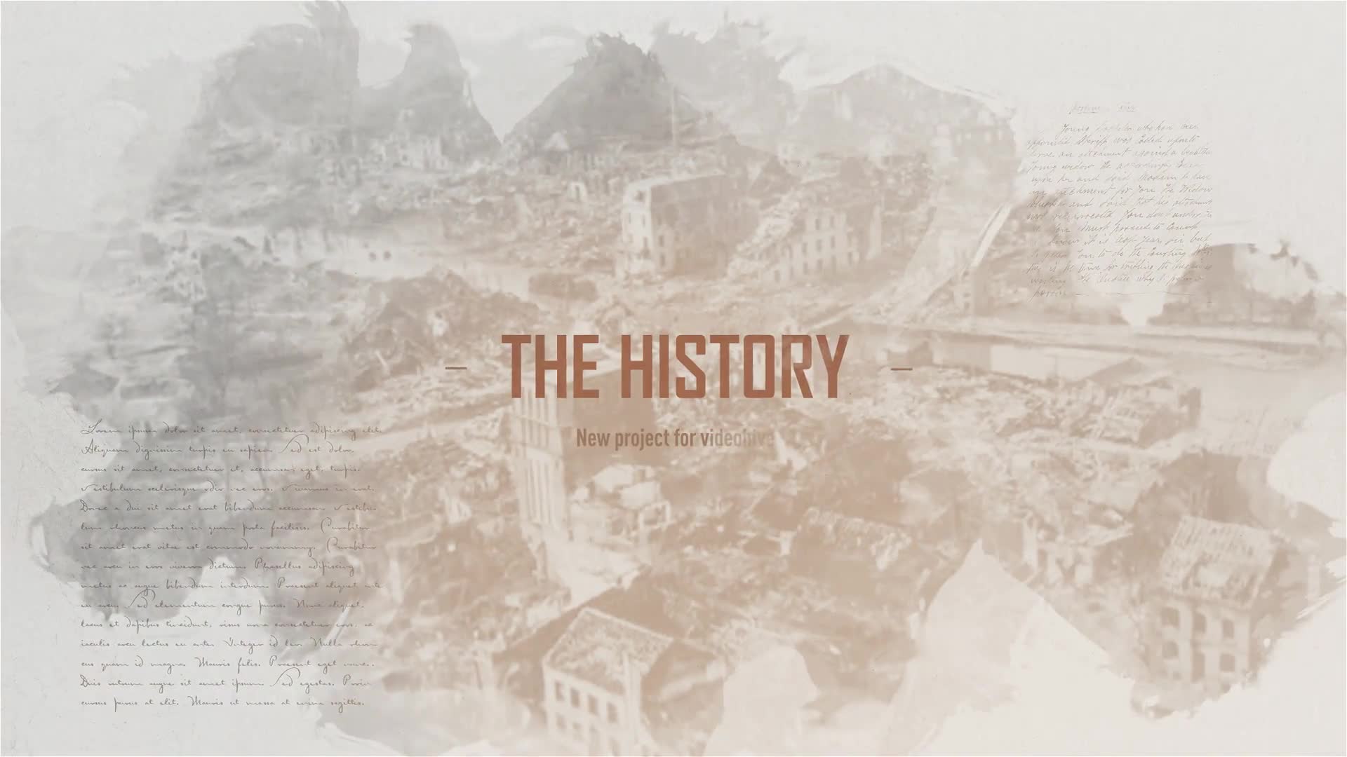 The History Videohive 21449116 After Effects Image 1