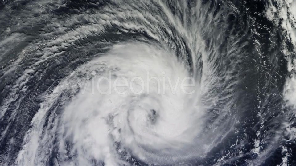 The Hurricane Over the Ocean, Satellite View - Download Videohive 21359504