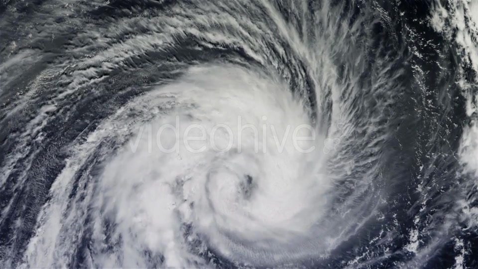 The Hurricane Over the Ocean, Satellite View - Download Videohive 21359504