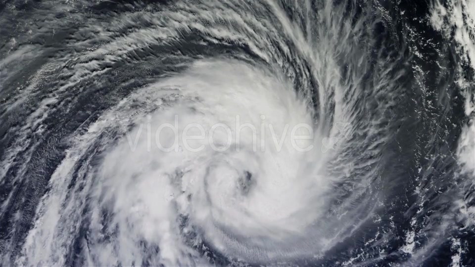 The Hurricane Over the Ocean, Satellite View - Download Videohive 21359504