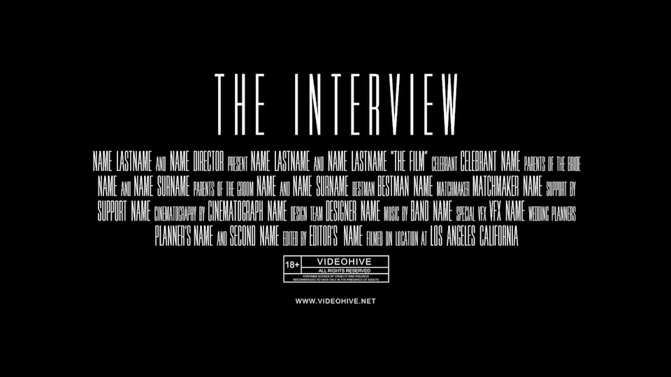 The Interview. Movie Trailer Videohive 21409264 After Effects Image 12