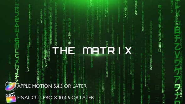 The Matrix Cinematic Titles Apple Motion - Download 28113347 Videohive