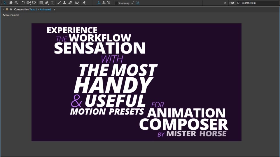 3d motion presets for animation composer