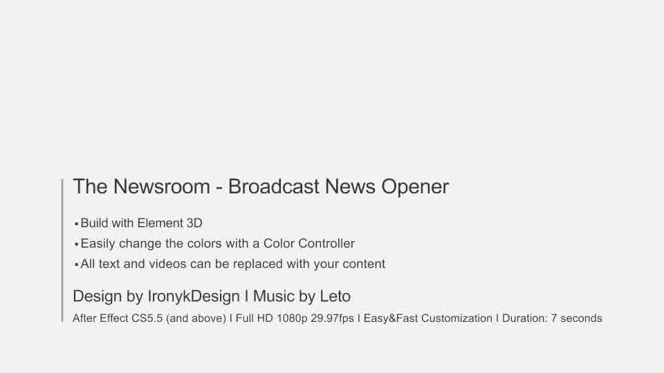 The Newsroom Broadcast Design News Opener Videohive 14935179 After Effects Image 10