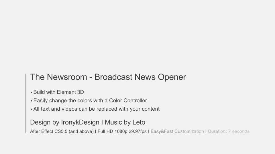 The Newsroom Broadcast Design News Opener Videohive 14935179 After Effects Image 9