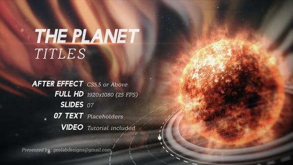 The Planet Titles - 22893473 Download Videohive