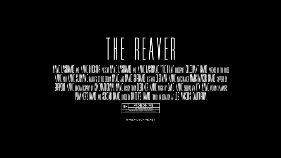 The Reaver. Movie Trailer. Videohive 20582388 After Effects Image 13