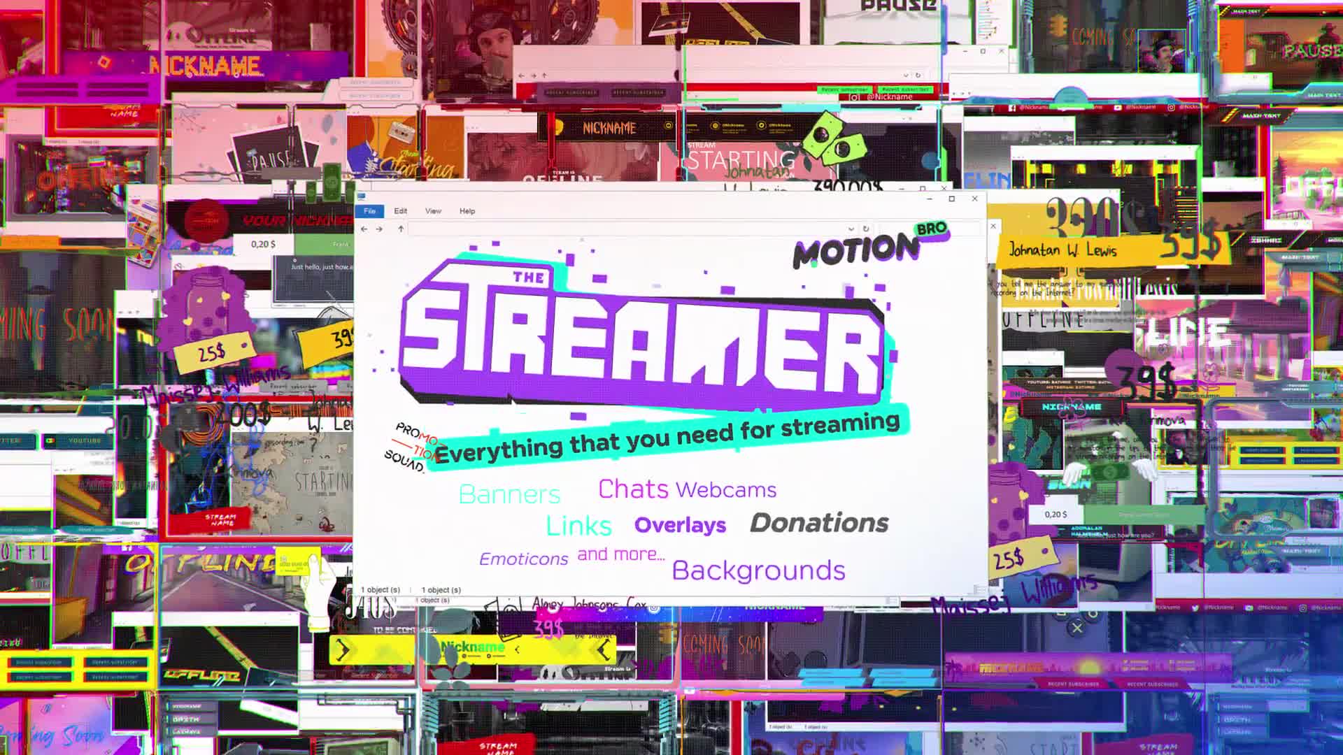 The Streamer | Everything for Web • Twitch • Youtube • Live Videohive 29436832 After Effects Image 1