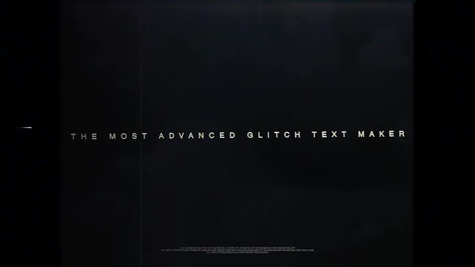 The Ultimate Glitch Text Maker + 70 Title Animation Presets Pack - Download Videohive 23110607