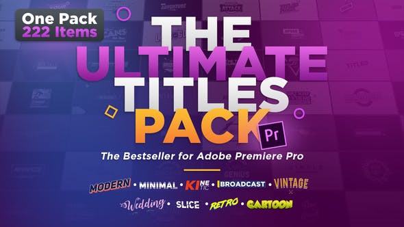 The Ultimate Titles Pack Premiere Pro - Download 25509371 Videohive