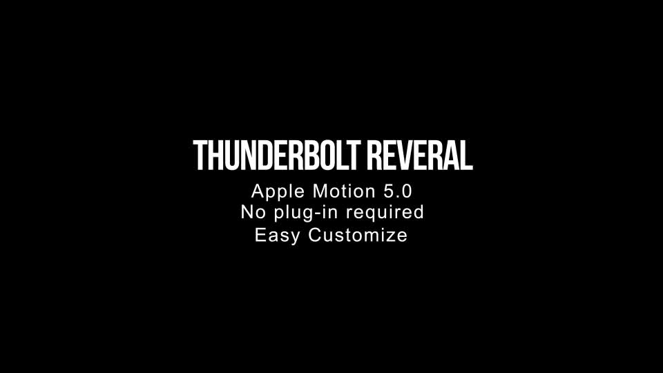 Thunderbolt Reveal Apple Motion - Download Videohive 10766994