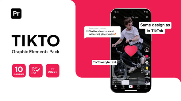 Tikto TikTok Graphics Pack For Premiere Pro - Download Videohive 43765592