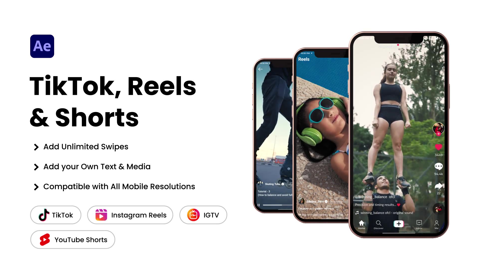 TikTok, Instagram Reels, YouTube Shorts & IGTV Videohive 34471767 After Effects Image 2
