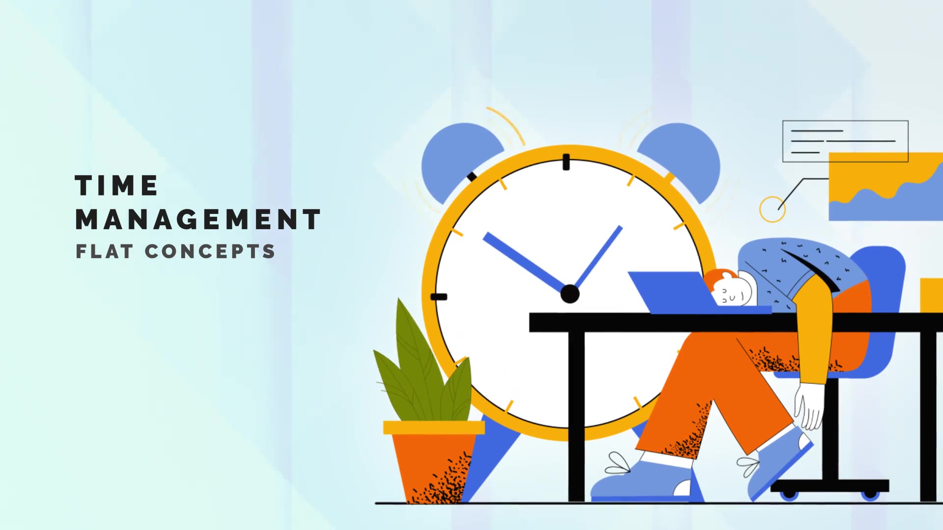 Time management Flat Concept Videohive 33444927 After Effects Image 2