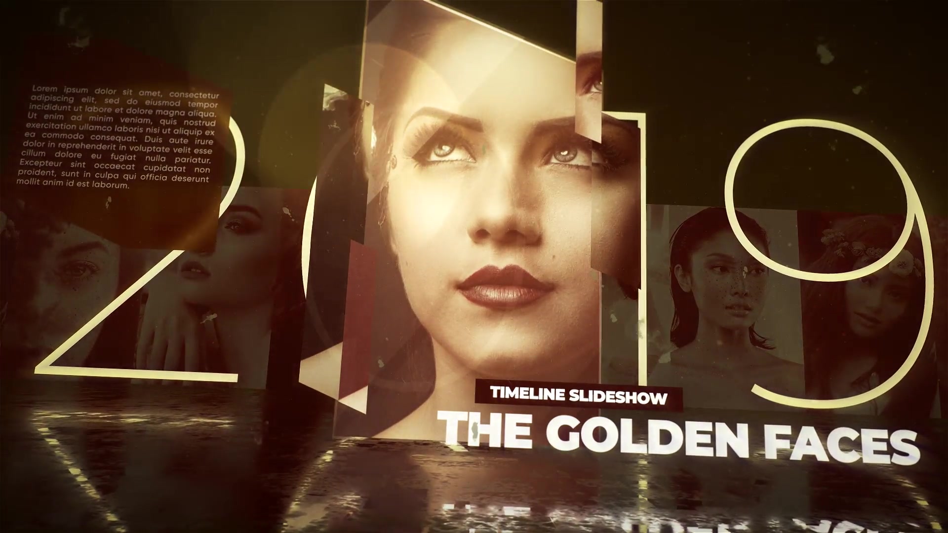 Timeline Slideshow Golden Faces Videohive 23466150 After Effects Image 12