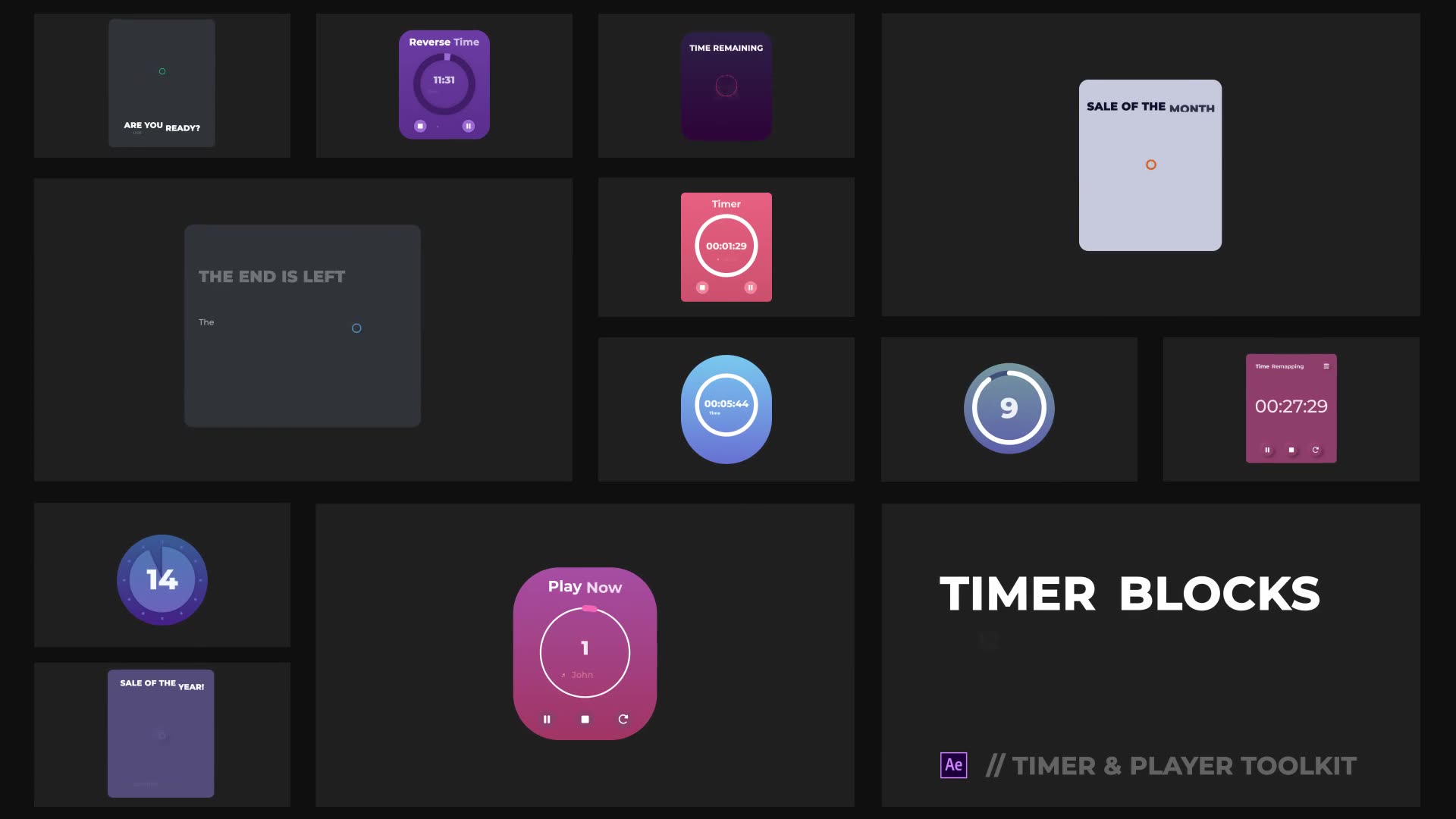 Timer & Player Toolkit Videohive 29348295 After Effects Image 2