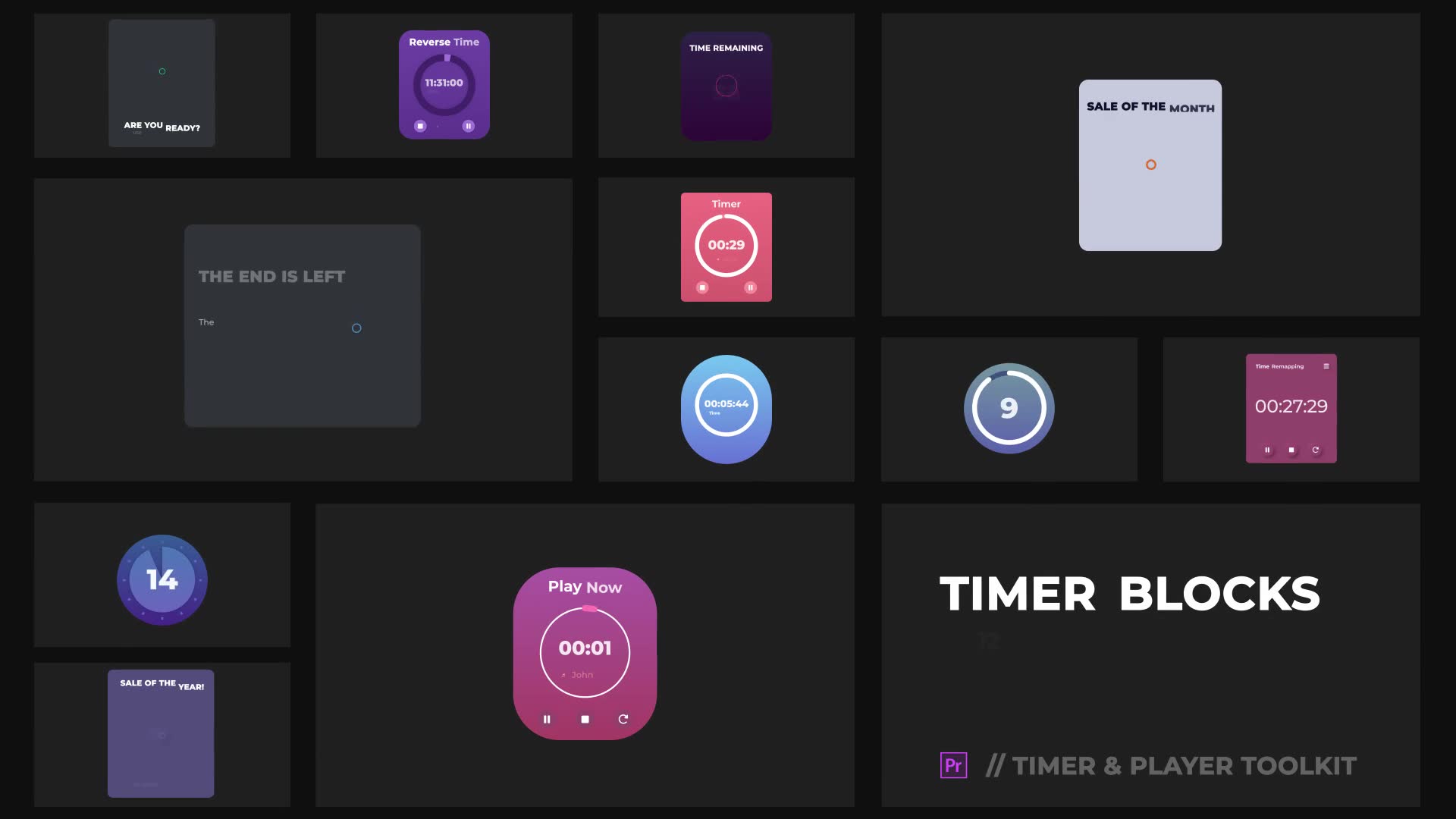 Timer & Player Toolkit | Premiere Pro Videohive 29437502 Premiere Pro Image 2