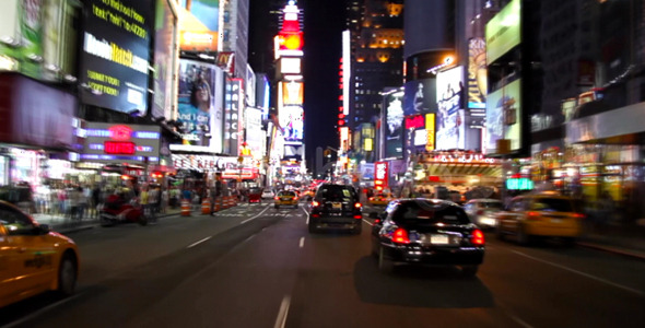 Times Square New York City at night Full HD  - Download Videohive 115734