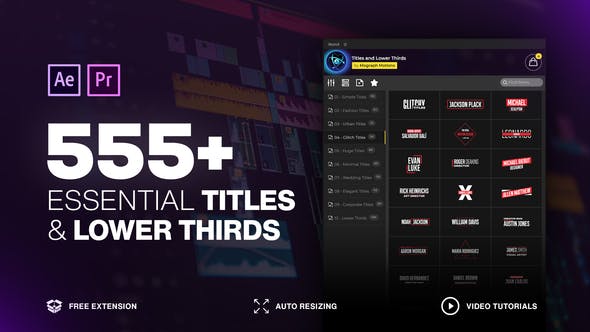 Titles and Lower Thirds Pack // 555+ Animations - Download 31130393 Videohive